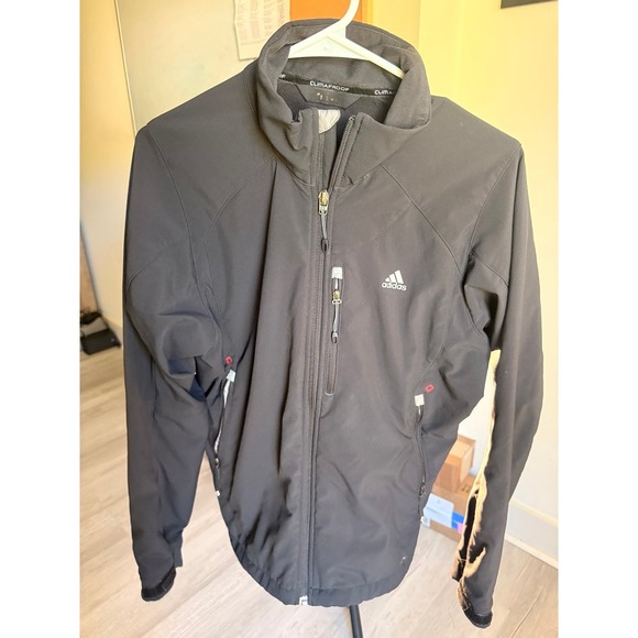 Adidas climaproof warm shell layer winter black zip up jacket s/m mesh active - Picture 1 of 10